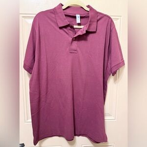 JHK Polo Shirt in Burgundy Cotton Size XL
